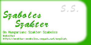 szabolcs szakter business card